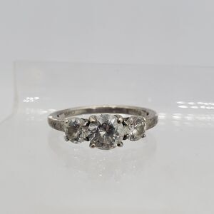 Sterling Silver and CZ Size 9 Ring Engagement Ring 925